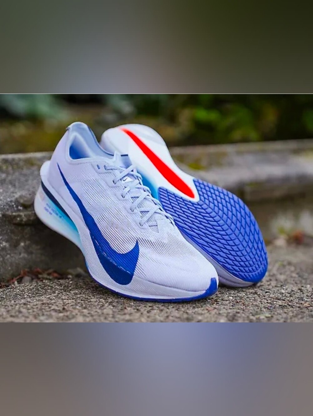 Nike ZoomX Vaporfly NEXT% 4 Ghost Grey -Violet Blue Void HF6414-001 Men's US 15